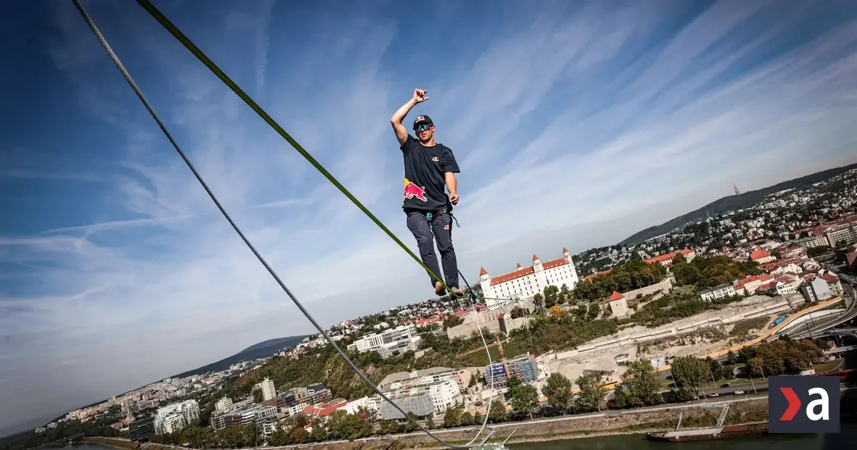 Estónsky majster sveta sa v Bratislave pokúsi o nový rekord na slackline